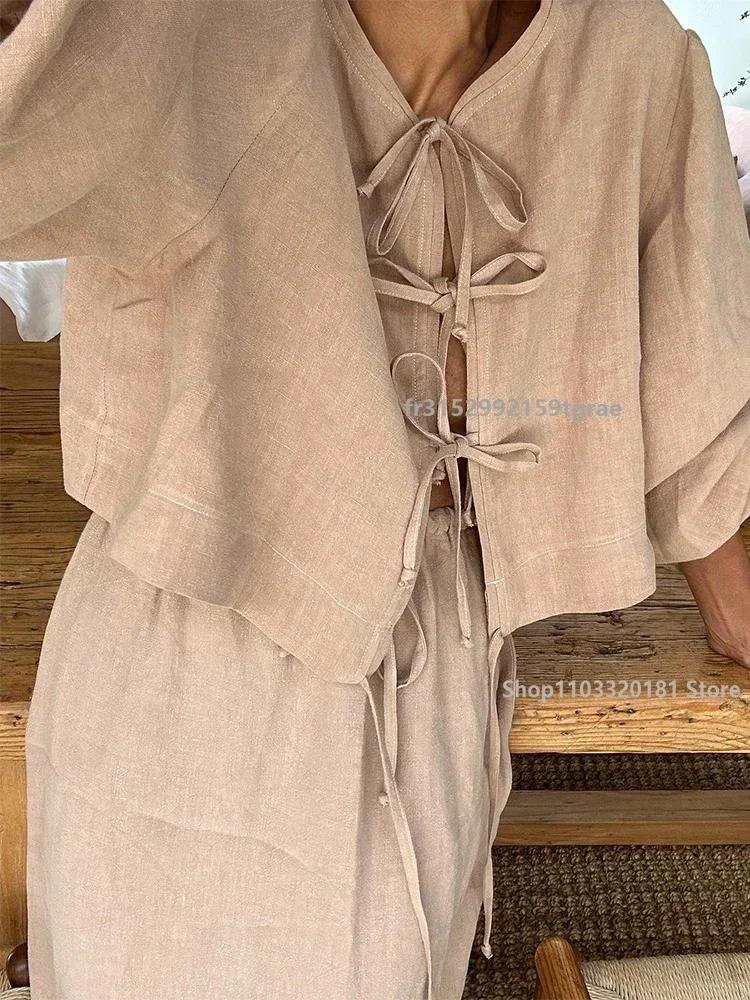 Eddy keten fener kollu, bağlamalı, maxi etek set