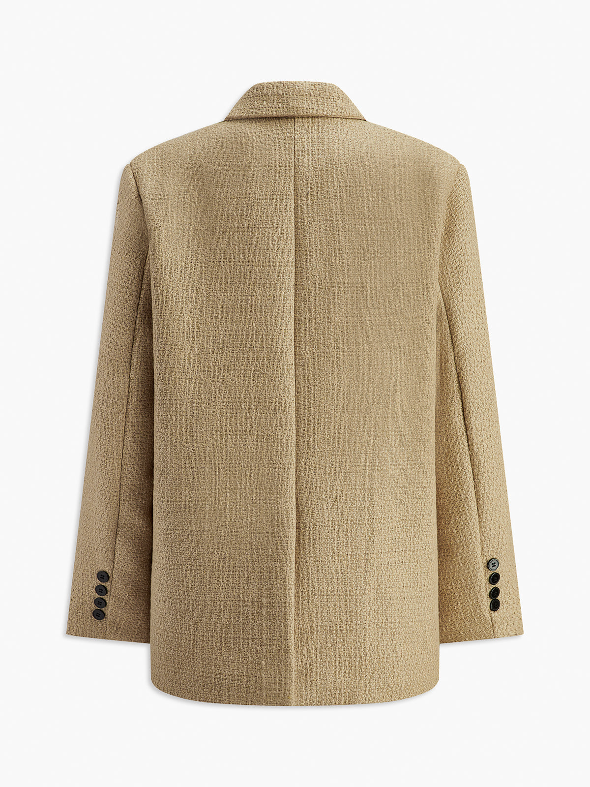 Doku Desenli Tweed Kapitone Ceket
