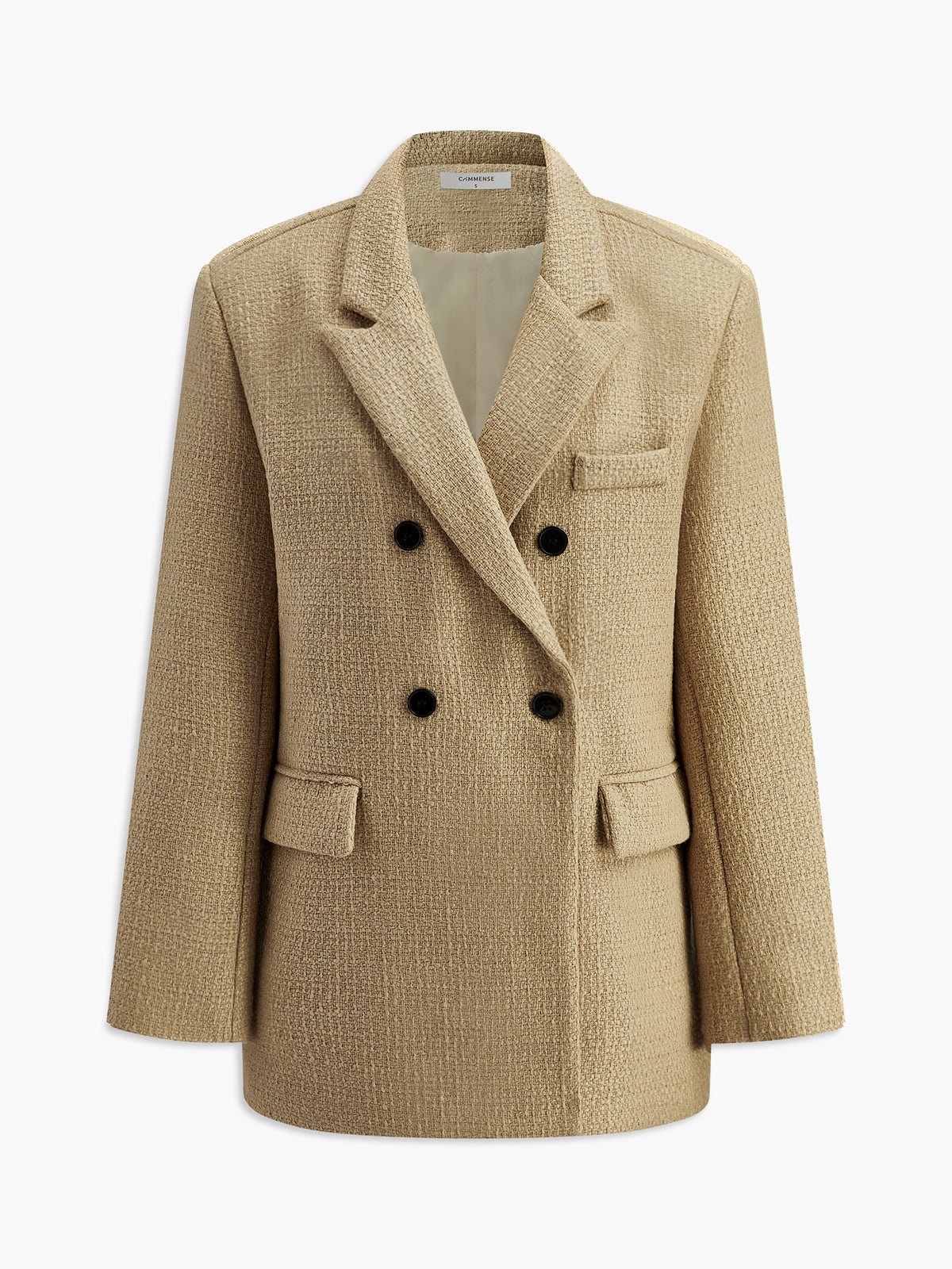 Doku Desenli Tweed Kapitone Ceket